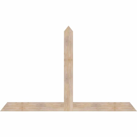 Ekena Millwork Portland Smooth Timber Gable Bracket, Douglas Fir, 84"W x 53"H x 1 1/2"D x 5 1/2"F, 15/12 Pitch GBW084X53X0206POR00SDF
